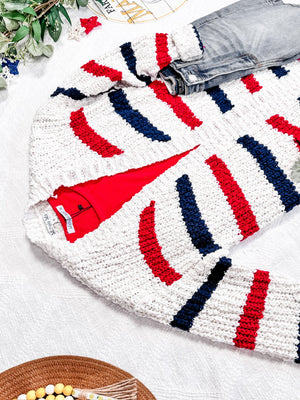 IN STOCK Stripe Cardigan - 4th of July
