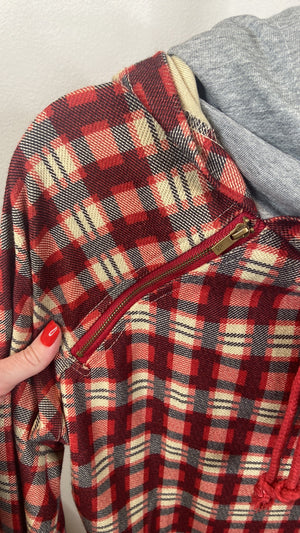 Ampersand Avenue DoubleHood™ Sweatshirt plaid