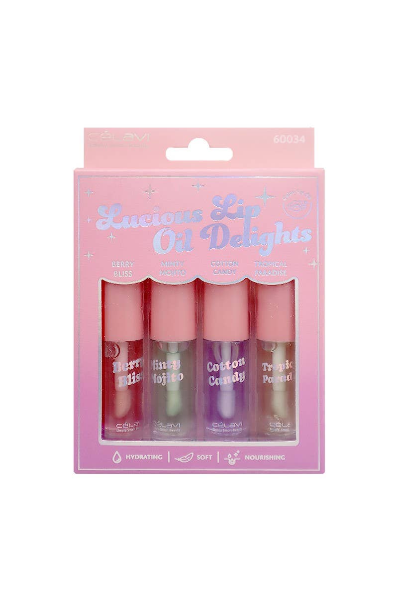 Celavi Lucious Lip Oil Delights Lip Set