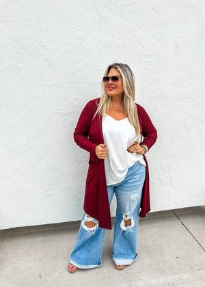 SIERRA RIBBED CARDIGANS: OLIVE