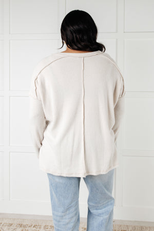 Basically Freezing Brushed Hacci Top in Sand Beige  - In Store L/XL