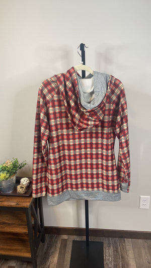 Ampersand Avenue DoubleHood™ Sweatshirt plaid