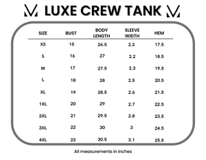 Luxe Crew Tank - Light Blue Floral Bliss