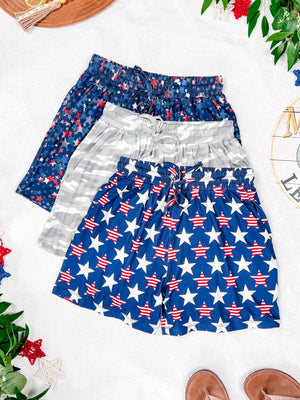 IN STOCK Jamie Shorts - Navy Stars and Stripes