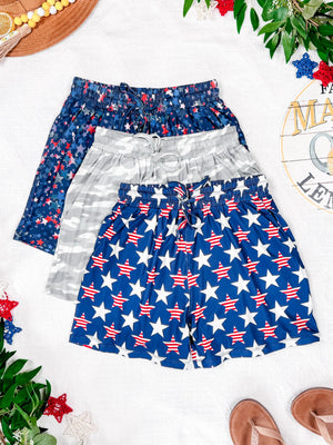 IN STOCK Jamie Shorts - Navy Stars and Stripes