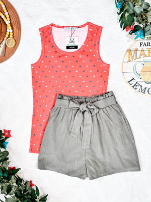 IN STOCK Libby Linen Shorts - Olive