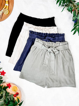 IN STOCK Libby Linen Shorts - Navy