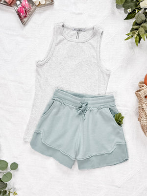 French Terry Stevie Shorts - Seabreeze