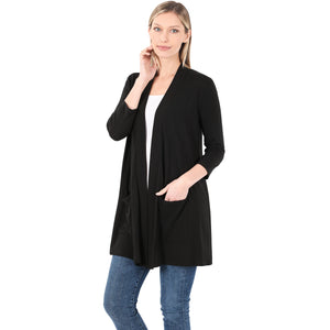 Keeping My Options Open Slouchy Cardigan in Black