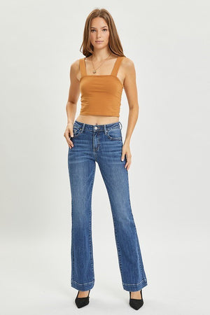 Risen Mid Rise Bootcut Jeans In Darkwash