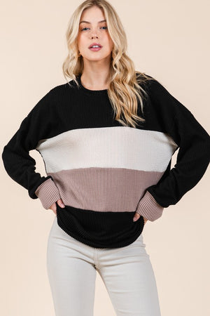 Color My World Color Block Corded Top