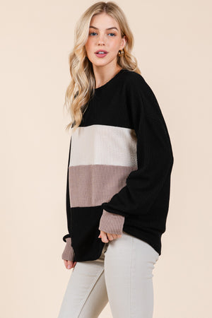 Color My World Color Block Corded Top