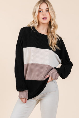 Color My World Color Block Corded Top