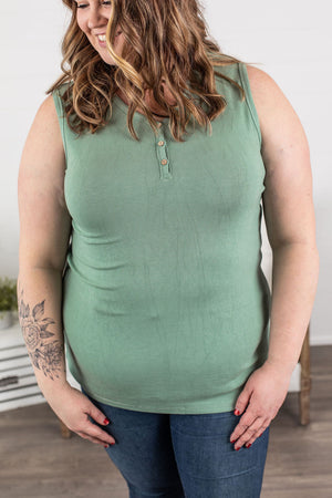Addison Henley Tank - Sage