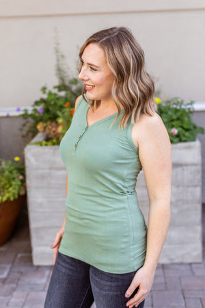 Addison Henley Tank - Sage