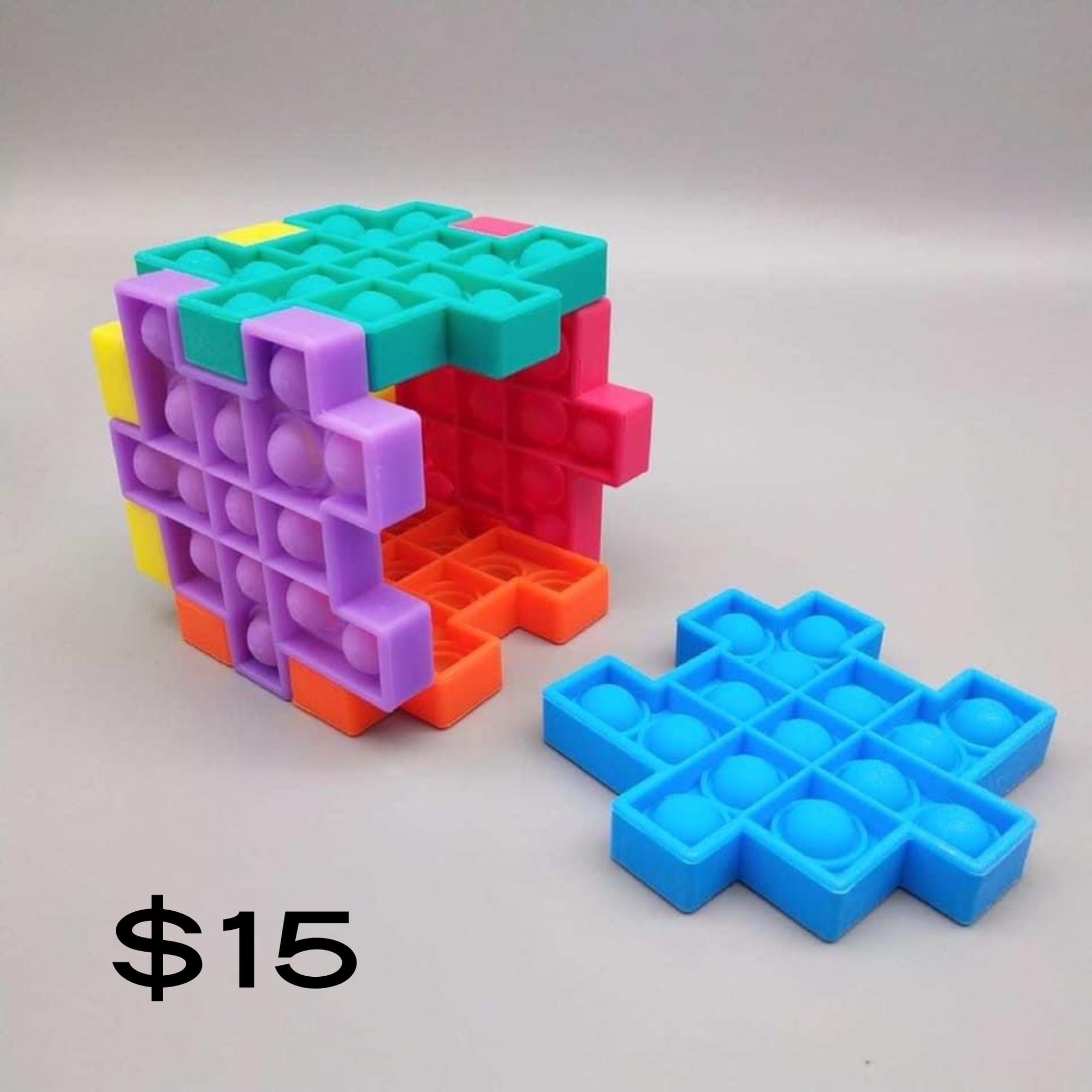 Cube puzzle popper