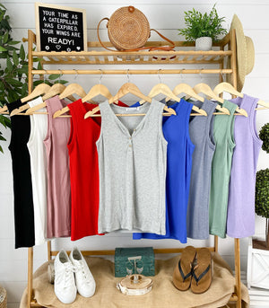 Addison Henley Tank - Sage