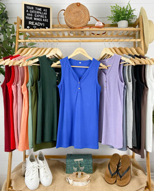 Addison Henley Tank - Sage