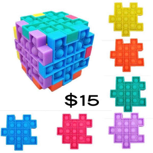 Cube puzzle popper